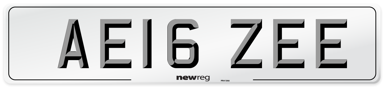 AE16 ZEE Number Plate from New Reg
